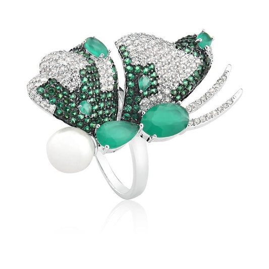 Ring Emerald Butterfly