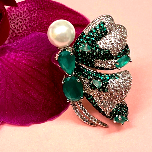 Ring Emerald Butterfly