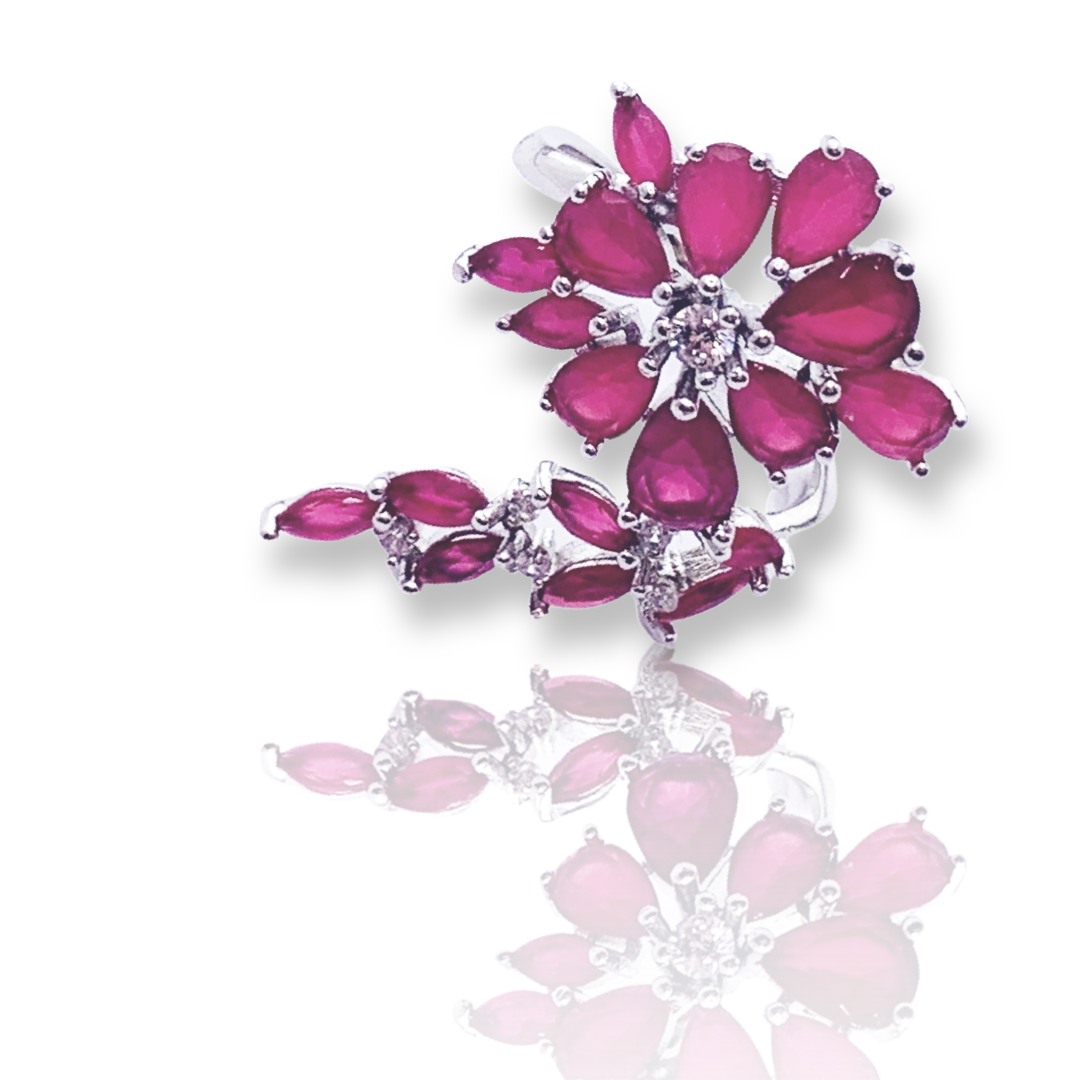 Ring Marsala Flower